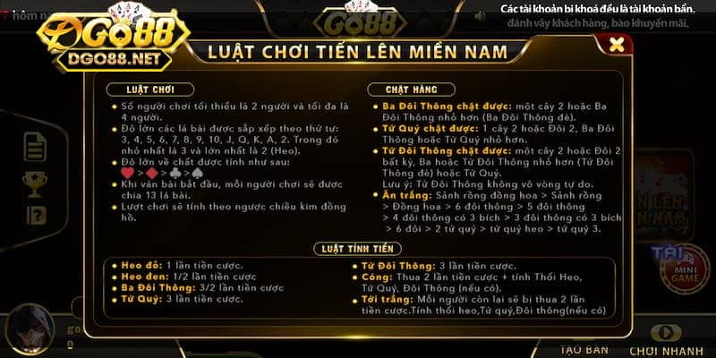 Luật chơi Tiến lên miền nam dễ hiểu nhất cho tân thủ